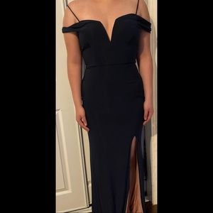Over the shoulder Prom Dress